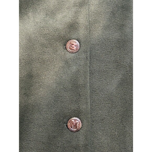 Bob Mackie Wearable Art Size Small Green Embroidered Fleece Jacket - Picture 5 of 10